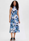 Selected Femme Rachelle Floral Maxi Skirt, Royal Blue