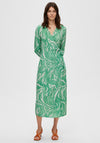 Selected Femme Sirine Wrap Maxi Dress, Absinthe Green