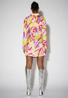 SOMETHINGNEW Amelia Mini Wrap Dress, Blazing Yellow Multi