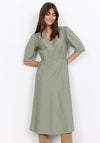 Soyaconcept Netti A Line Midi Dress, Dusky Green