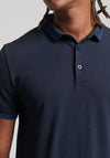 Superdry Studios Tipped Pique Polo Shirt, Eclipse Navy