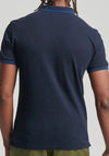 Superdry Studios Tipped Pique Polo Shirt, Eclipse Navy