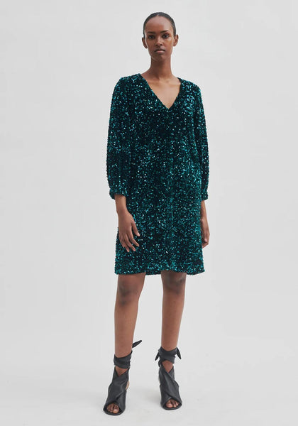 Asda green shop sequin dress