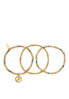 ChloBo Soul Vibrations Stack of 3 Bracelets, Gold