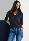 Street One Textured Blouse, Deep Blue