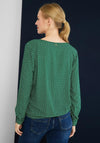 Street One Minimal Print Blouse, Dark Brisk Green