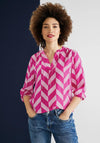 Street One Zig Zag Pattern Blouse, Pink