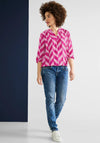 Street One Zig Zag Pattern Blouse, Pink