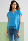 Street One Cap Sleeve Tunic Top, Splash Blue