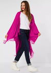 Street One Fringed Cape, Lavish Pink