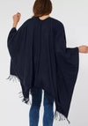 Street One Fringed Cape, Navy