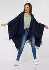 Street One Fringed Cape, Navy