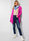 Street One Long Open Knit Cardigan, Lavish Pink