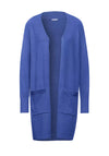 Street One Long Open Knit Cardigan, Dazzling Blue