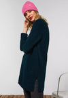 Street One Boucle Long Open Cardigan, Deep Teal