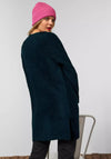 Street One Boucle Long Open Cardigan, Deep Teal