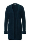 Street One Boucle Long Open Cardigan, Deep Teal