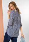 Street One Striped Shirt, Shadow Blue