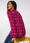 Street One Round Neck Check Shirt, Lavish Pink