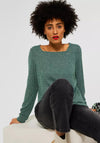 Street One Square Neck Fine Knit Sweater, Green