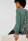 Street One Square Neck Fine Knit Sweater, Green