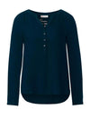 Street One Half Button Blouse, Deep Teal