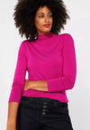 Street One Turtleneck Stretch Top, Fuchsia