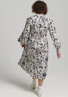 Superdry Womens Vintage Graphic Midi Dress, Cream & Navy