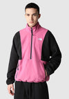 The North Face TKA Attitude Half Zip Fleece, Red Violet & Black