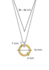 Ti Sento Circular Pendant Necklace, Silver & Gold