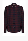 Tommy Hilfiger Check Oxford Shirt, Desert Sky & Deep Rouge