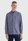 Tommy Hilfiger Mini Blackwatch Tartan Shirt, Yale Navy & Sapphire Blue