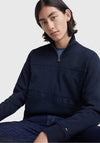 Tommy Hilfiger Structure Flag Half Zip Sweater, Desert Sky