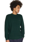 Tommy Hilfiger Structured Knit Crew Neck Sweater, Hunter