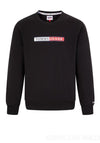 Tommy Jeans Essential Graphic Crew Neck Sweatshirt, Black