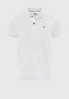 Tommy Jeans Organic Cotton Slim Polo Shirt, White