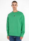 Tommy Jeans XS Badge Sweatshirt, Coastal Green