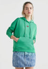 Tommy Jeans Womens Centre Badge Hoodie, Coastal Green