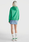 Tommy Jeans Womens Centre Badge Hoodie, Coastal Green