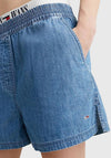 Tommy Jeans Womens Chambray Shorts, Medium Blue