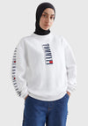 Tommy Jeans Womens Archive Crew Sweatshirt, White