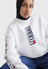 Tommy Jeans Womens Archive Crew Sweatshirt, White