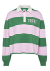 Tommy Jeans Womens Oversized Stripe Top, Pink & Green