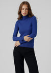 Vero Moda Happiness Roll Neck Sweater, Sodalite Blue