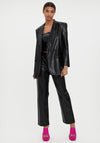 Vero Moda Dareen Faux Croc Oversize Blazer, Black