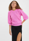 Vero Moda Three Quarter Sleeve Jumper, Cyclamen