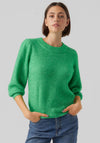 Vero Moda Three Quarter Sleeve Jumper, Bright Green