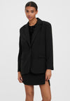 Vero Moda Single Breasted Boxy Blazer, Black