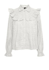 Vero Moda Frill Broidery Shirt, Snow White