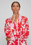 Vila Kikki Print Long Shirt, Flame Scarlet